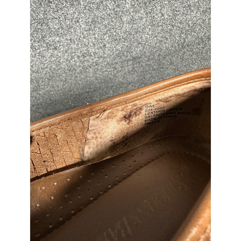 Vintage woven leather loafer brown cottage Whimsygoth old money huaraches boho 9 - Picture 2 of 7